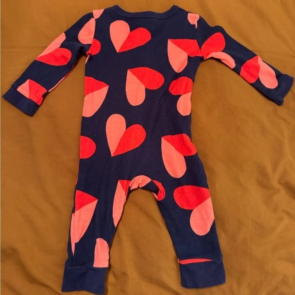 Kids One Piece with Red and Navy hearts Design